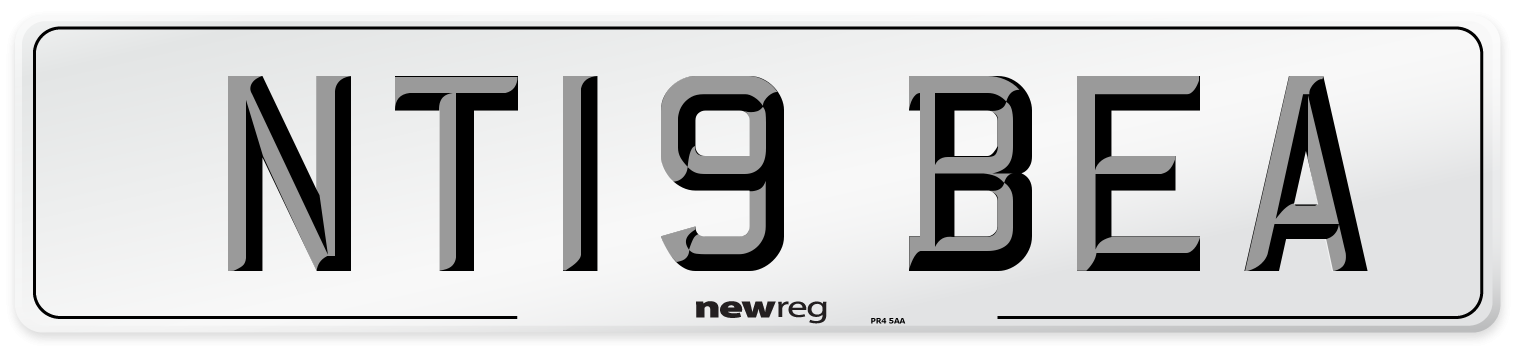 NT19 BEA Number Plate from New Reg